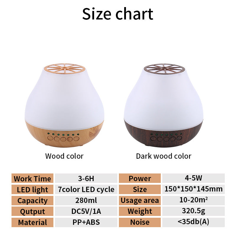 Ultrasonic Essential Oil Colorful Light Aroma Diffuser